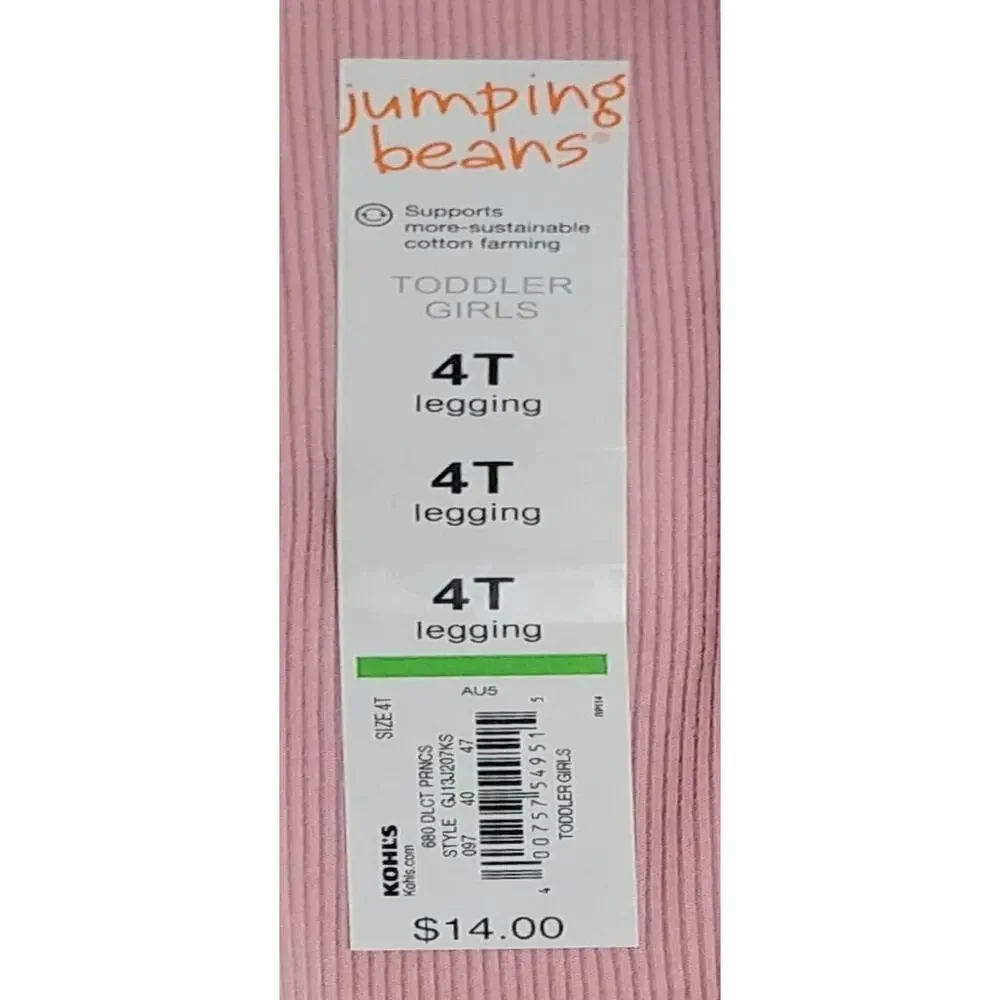 Girls Jumping Beans Leggings Pink Ruffled Waist with Bow